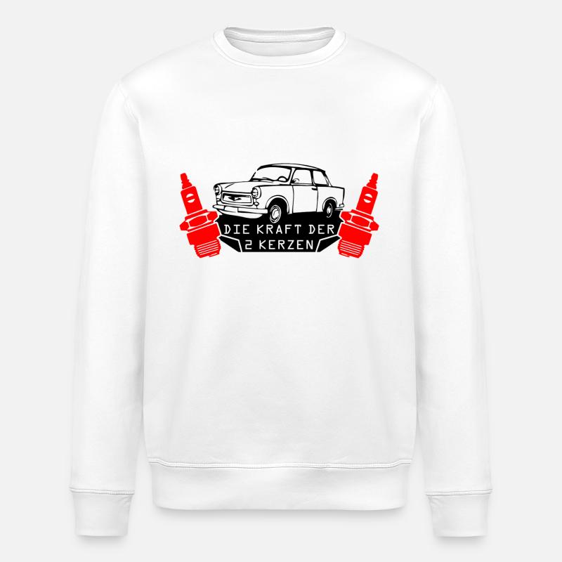 601 2Kerzen - Stanley/Stella Unisex Bio-Sweatshirt ROLLER - Weiß