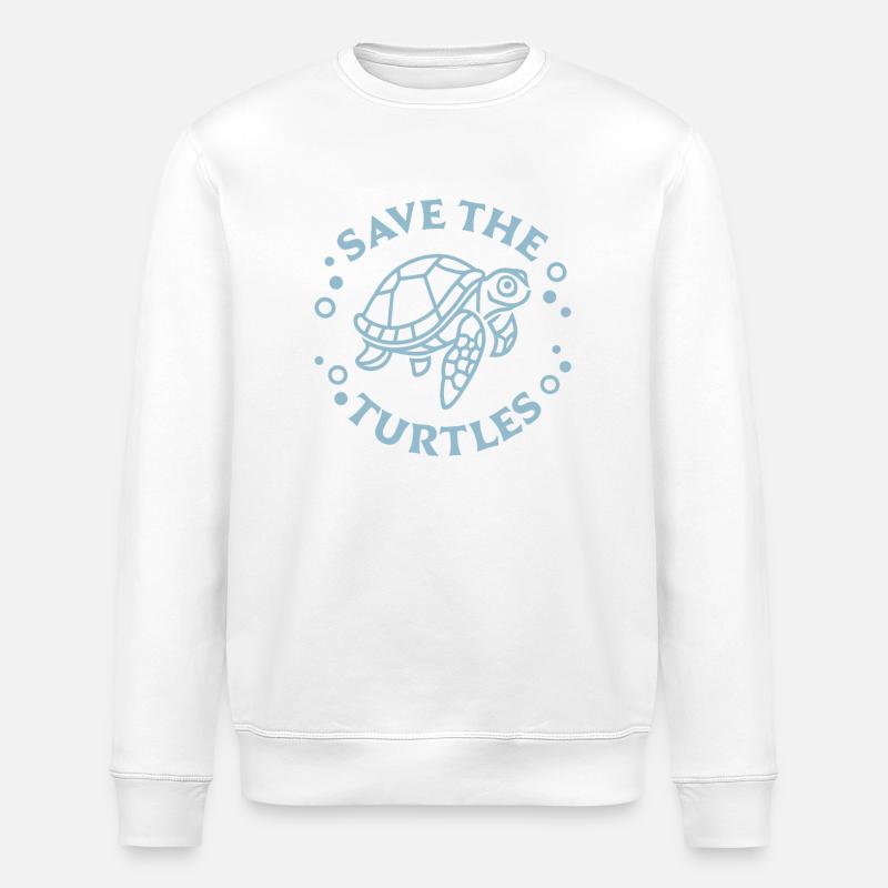 Rettung der Schildkröten - Stanley/Stella Unisex Bio-Sweatshirt ROLLER - Weiß