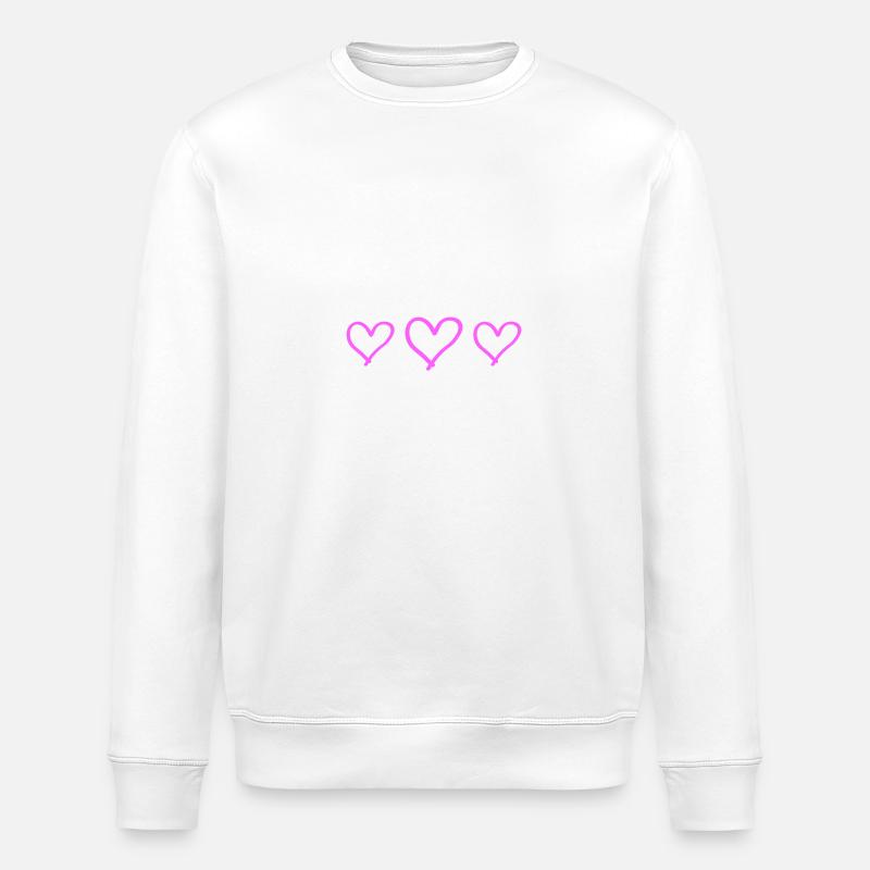 Hunde Mama Herz - Stanley/Stella Unisex Bio-Sweatshirt ROLLER - Weiß