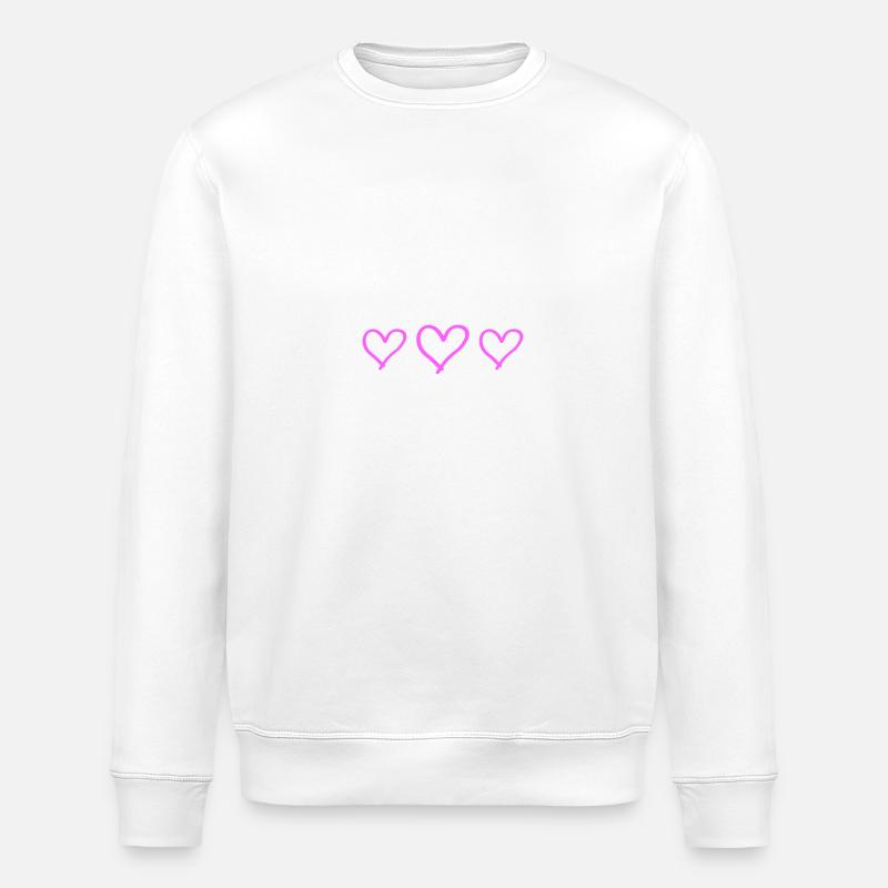 Coeurs d’équipe de mariage - Sweat bio ROLLER Stanley/Stella Unisexe - blanc