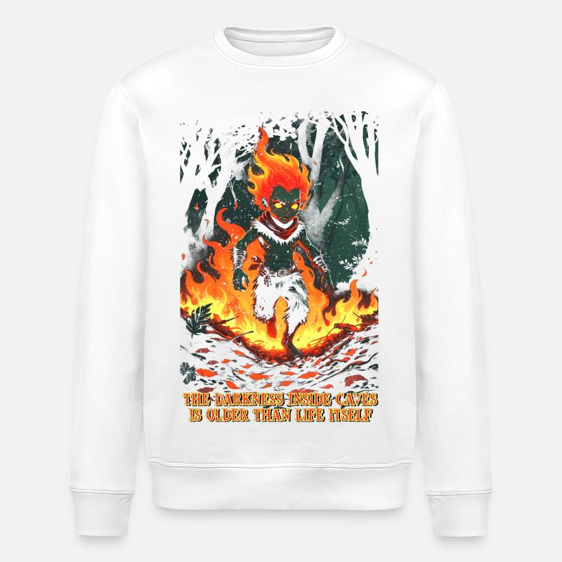 Curupira Creature Mythological Creatures - Stanley/Stella ROLLER Unisex Organic Sweatshirt - white