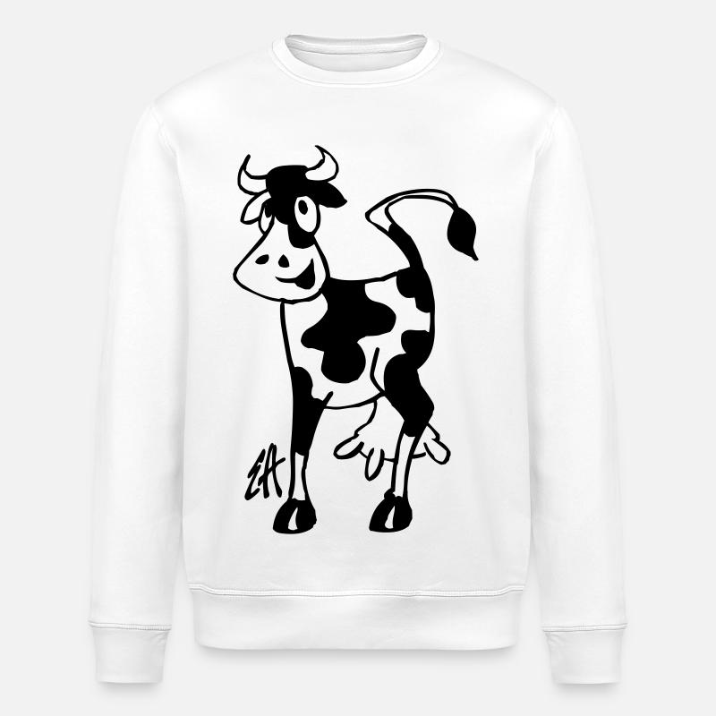 Vache - Sweat bio ROLLER Stanley/Stella Unisexe - blanc