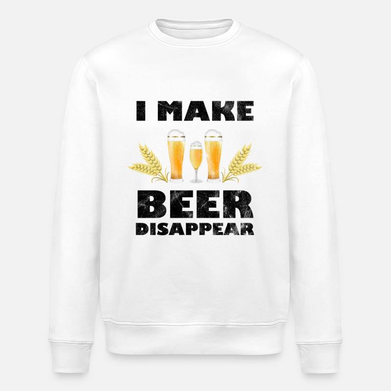 Bier lustiger BierSpruch mit Bier - Stanley/Stella Unisex Bio-Sweatshirt ROLLER - Weiß