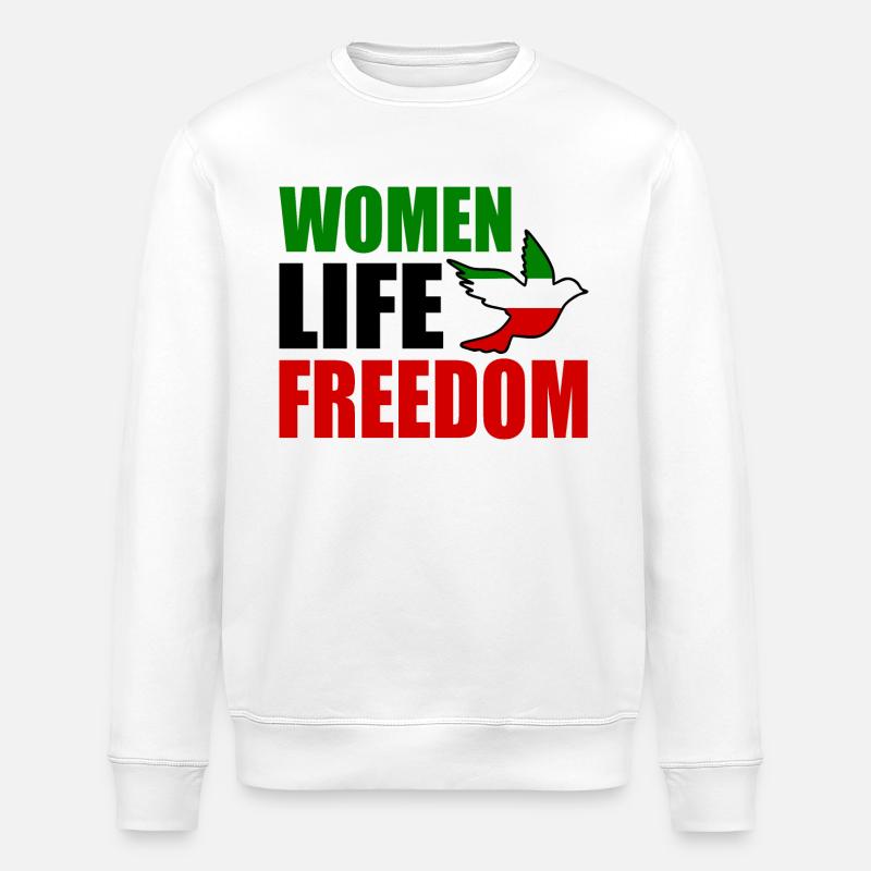 Women life freedom - Sweat bio ROLLER Stanley/Stella Unisexe - blanc