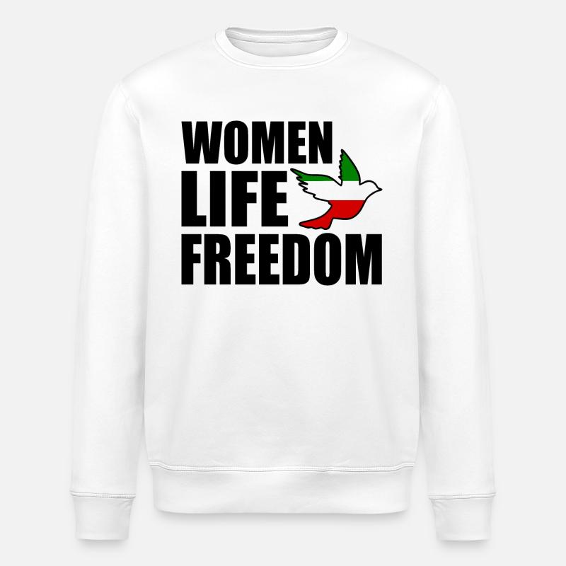 Women life freedom - Sweat bio ROLLER Stanley/Stella Unisexe - blanc