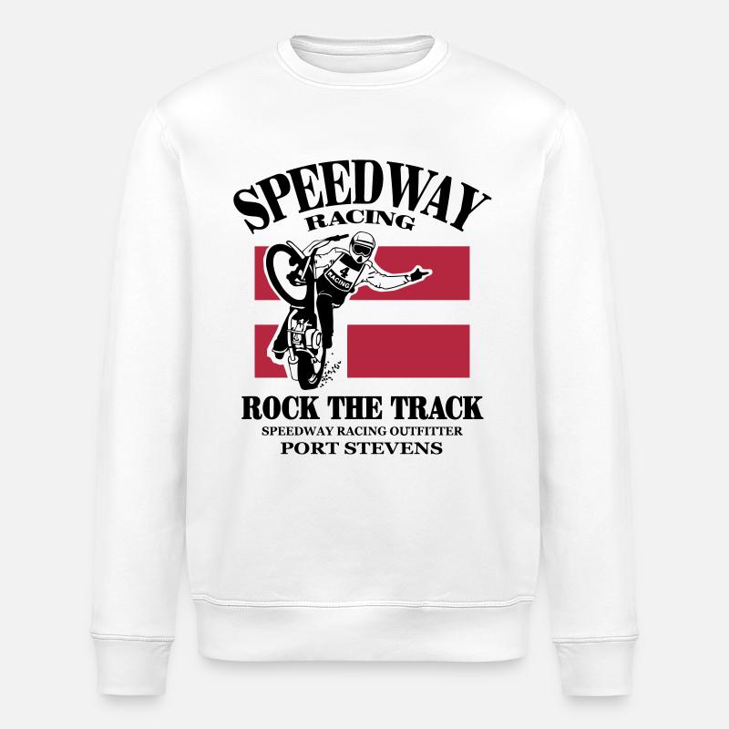 Speedway - Denmark - Stanley/Stella ROLLER Unisex Organic Sweatshirt - white