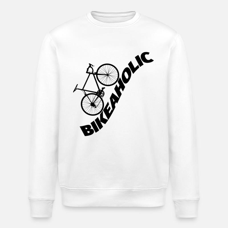 Fahrrad aholic - Stanley/Stella Unisex Bio-Sweatshirt ROLLER - Weiß