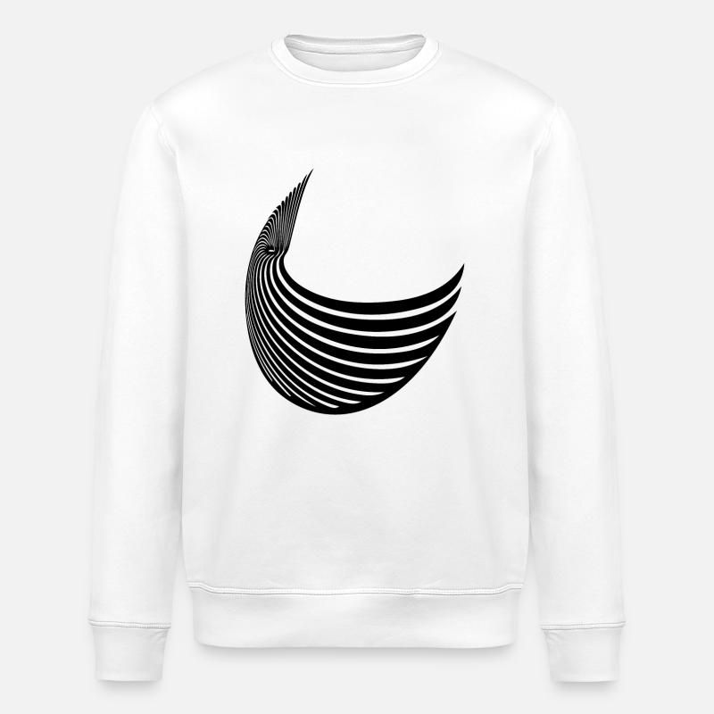 Aile à rayures géométriques - Sweat bio ROLLER Stanley/Stella Unisexe - blanc