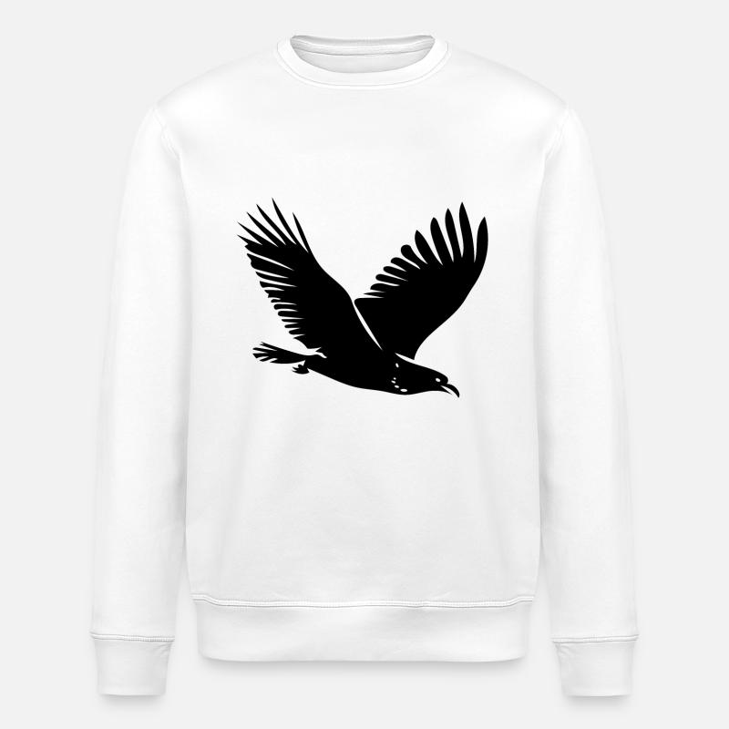 Bird in flight - Stanley/Stella ROLLER Unisex Organic Sweatshirt - white