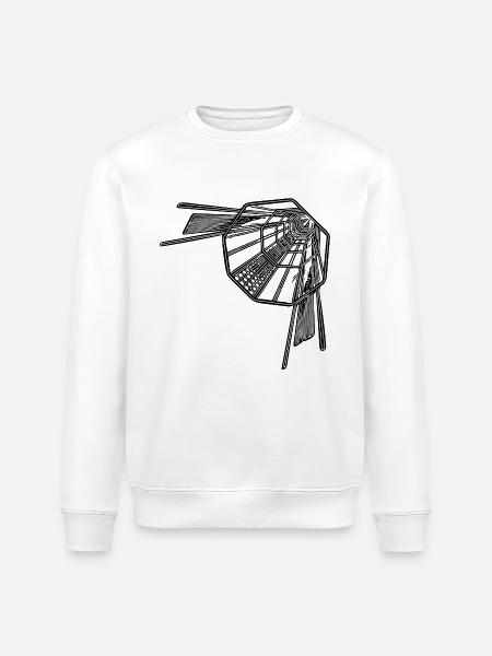 Geometric Tunnel Lines Infinity Optics - Stanley/Stella ROLLER Unisex Organic Sweatshirt - white
