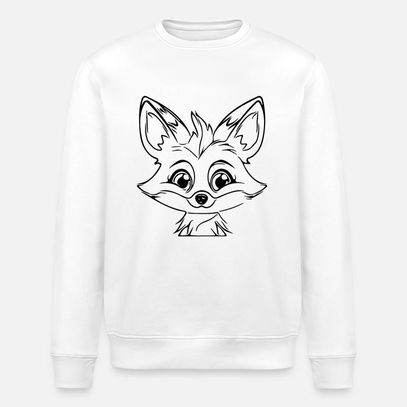 Cute Cute Kids Fox - Stanley/Stella ROLLER Unisex Organic Sweatshirt - white