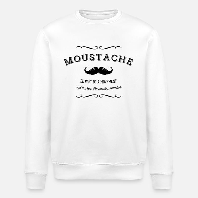 November Moustache Movement - Stanley/Stella Unisex Bio-Sweatshirt ROLLER - Weiß