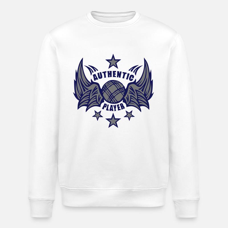 petanque authentic player boule 1107 - Sweat bio ROLLER Stanley/Stella Unisexe - blanc