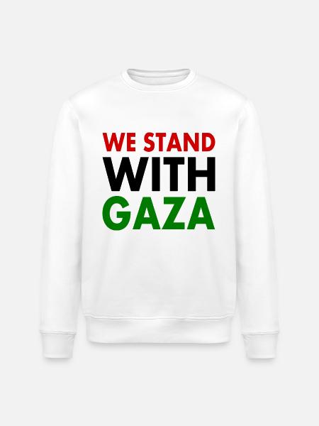 We stand with palestine - Stanley/Stella ROLLER Unisex Organic Sweatshirt - white