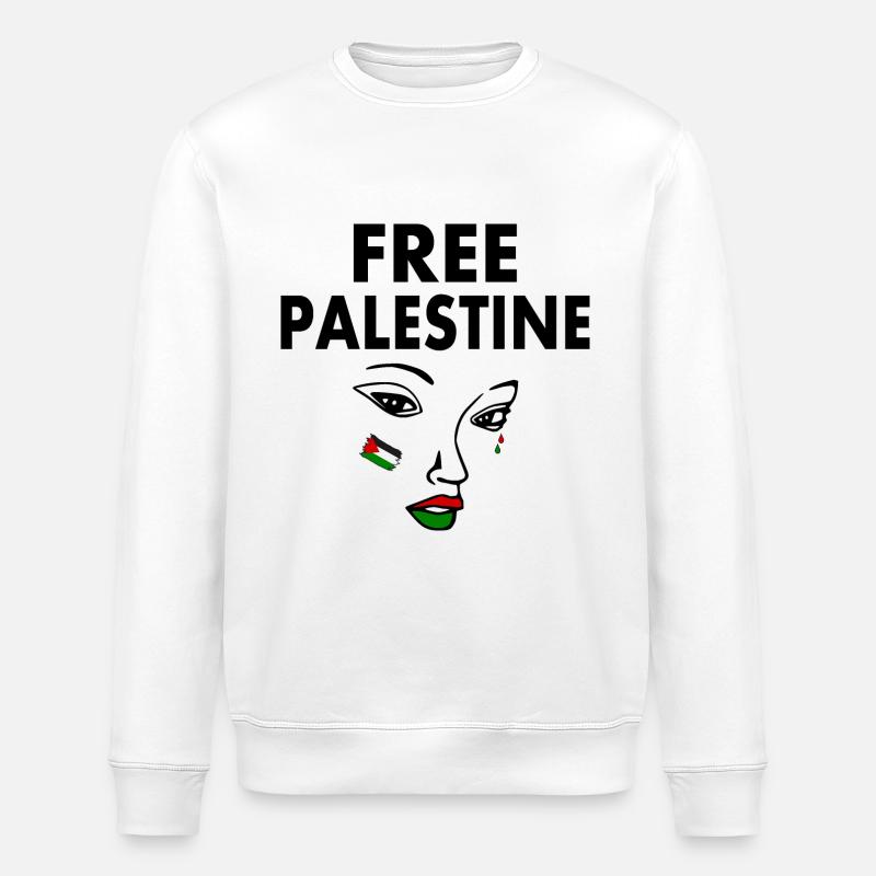Free palestine - Stanley/Stella Unisex Bio-Sweatshirt ROLLER - Weiß
