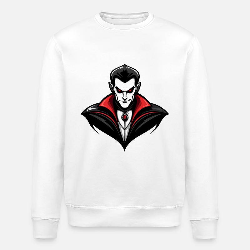Vampir Comic Halloween - Stanley/Stella Unisex Bio-Sweatshirt ROLLER - Weiß