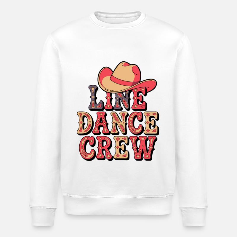 Line Dance Crew Linedance Stetson - Stanley/Stella ROLLER Unisex Organic Sweatshirt - white