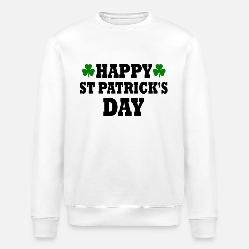 happy st patricks day - Sweat bio ROLLER Stanley/Stella Unisexe - blanc