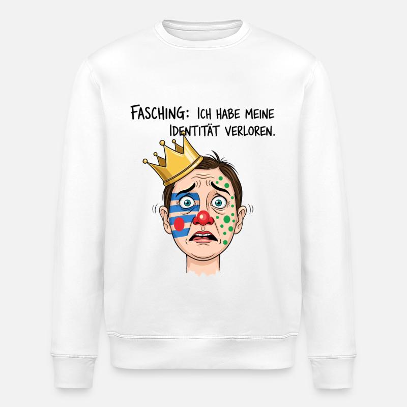 Carnaval : j’ai perdu mon identité - Sweat bio ROLLER Stanley/Stella Unisexe - blanc