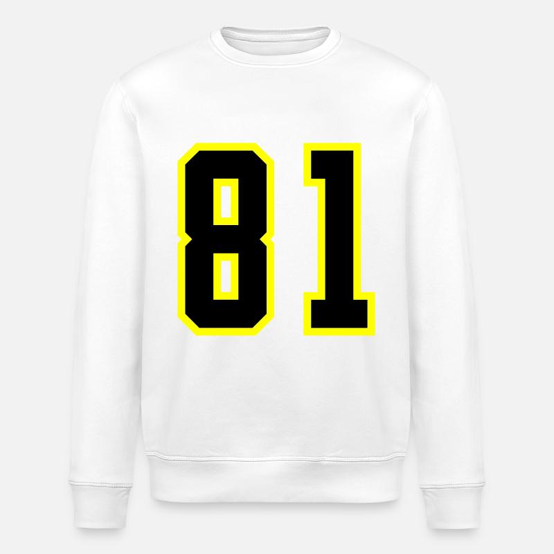 Maillot à numéros 81 - Sweat bio ROLLER Stanley/Stella Unisexe - blanc