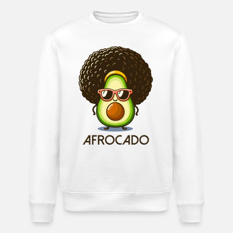 Afrocado - Stanley/Stella Unisex Bio-Sweatshirt ROLLER - Weiß