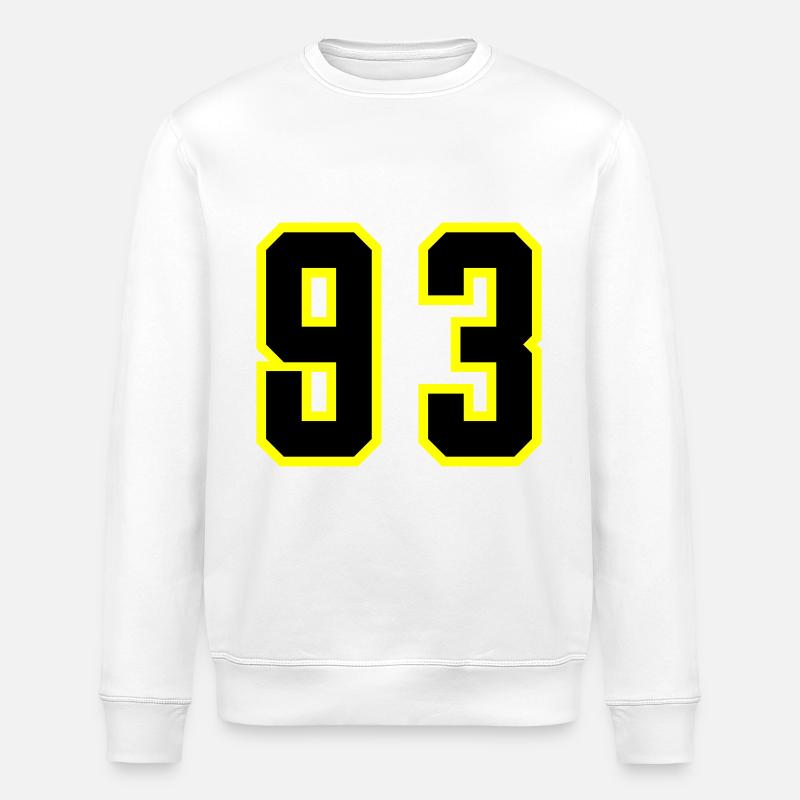 Maillot numéro 93 - Sweat bio ROLLER Stanley/Stella Unisexe - blanc