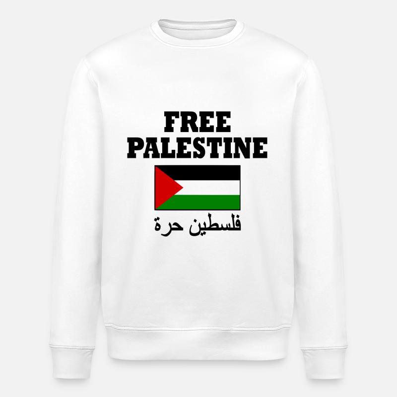 Free palestine - Stanley/Stella Unisex Bio-Sweatshirt ROLLER - Weiß