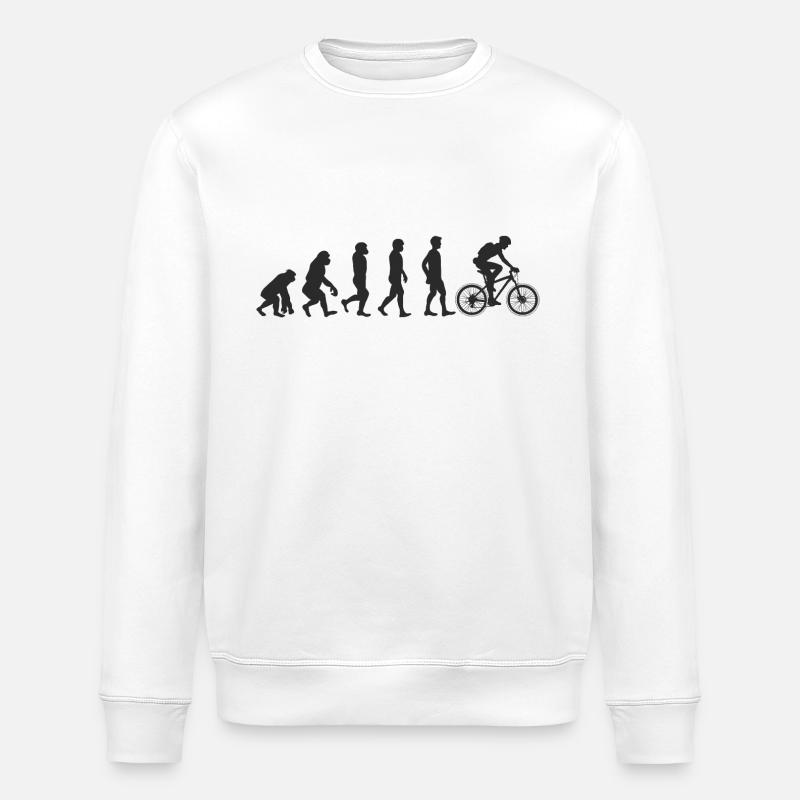 Evolution Bicycle - Stanley/Stella ROLLER Unisex Organic Sweatshirt - white