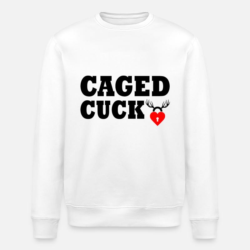Cuckold caged cuck - Sweat bio ROLLER Stanley/Stella Unisexe - blanc