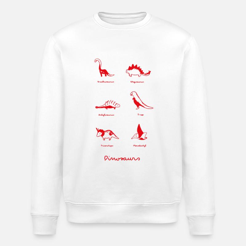 Dinosaurier - Stanley/Stella Unisex Bio-Sweatshirt ROLLER - Weiß