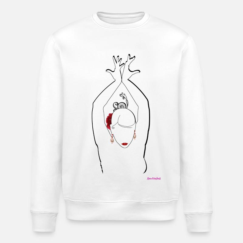 Flamenco - Sweat bio ROLLER Stanley/Stella Unisexe - blanc