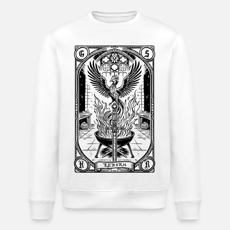Le Tarot Phoenix renaît - Sweat bio ROLLER Stanley/Stella Unisexe - blanc