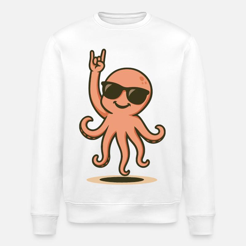 OctoRock Baby - Stanley/Stella Unisex Bio-Sweatshirt ROLLER - Weiß