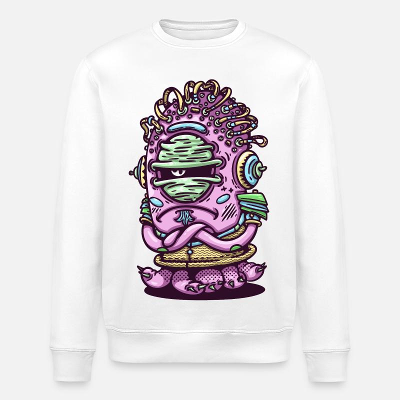 Créature extraterrestre rose de l’espace - Sweat bio ROLLER Stanley/Stella Unisexe - blanc