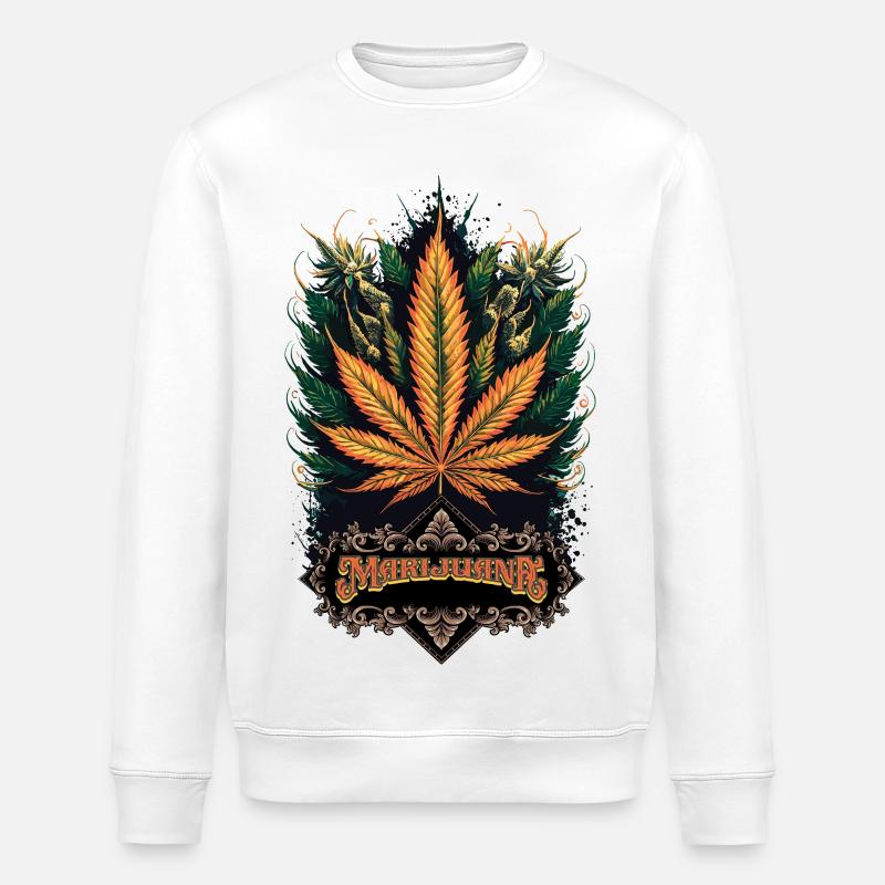 Marijuana - Stanley/Stella Unisex Bio-Sweatshirt ROLLER - Weiß