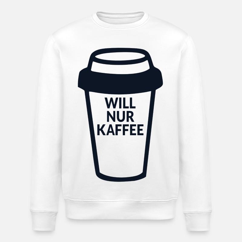 Kaffeetrinkerin Kaffee - Stanley/Stella Unisex Bio-Sweatshirt ROLLER - Weiß