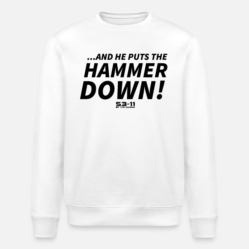 Hammer down - Stanley/Stella ROLLER Unisex Organic Sweatshirt - white
