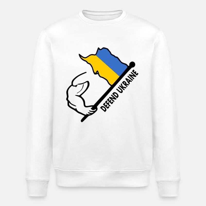 Defend ukraine - Sweat bio ROLLER Stanley/Stella Unisexe - blanc