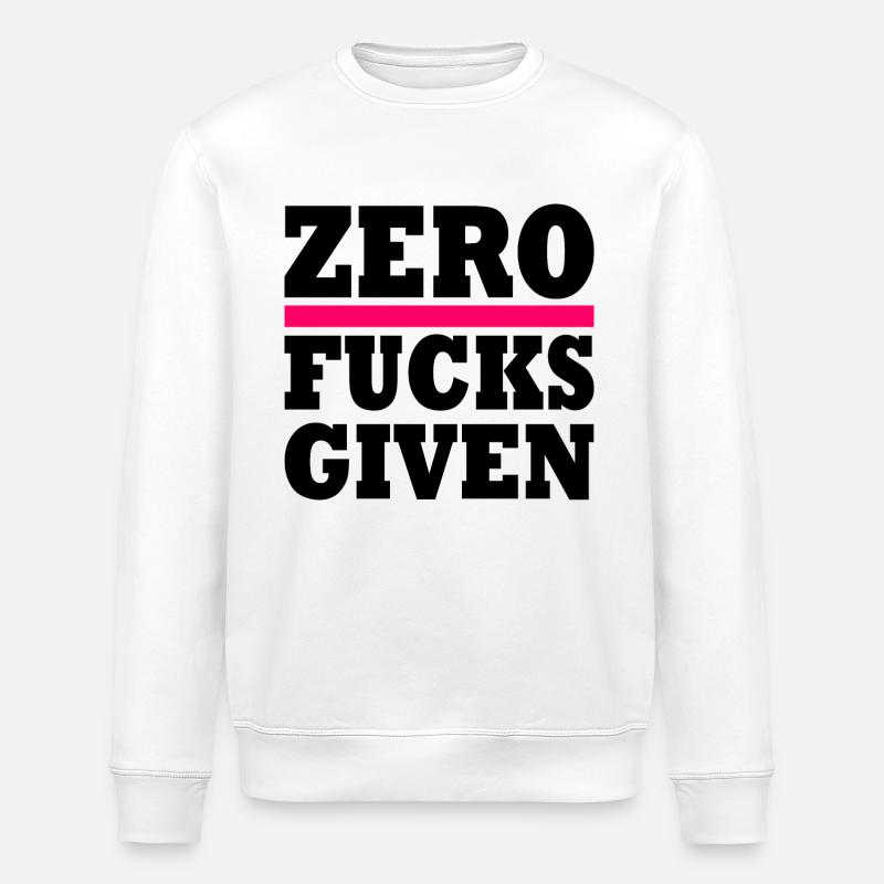 Zero fucks given - Stanley/Stella Unisex Bio-Sweatshirt ROLLER - Weiß
