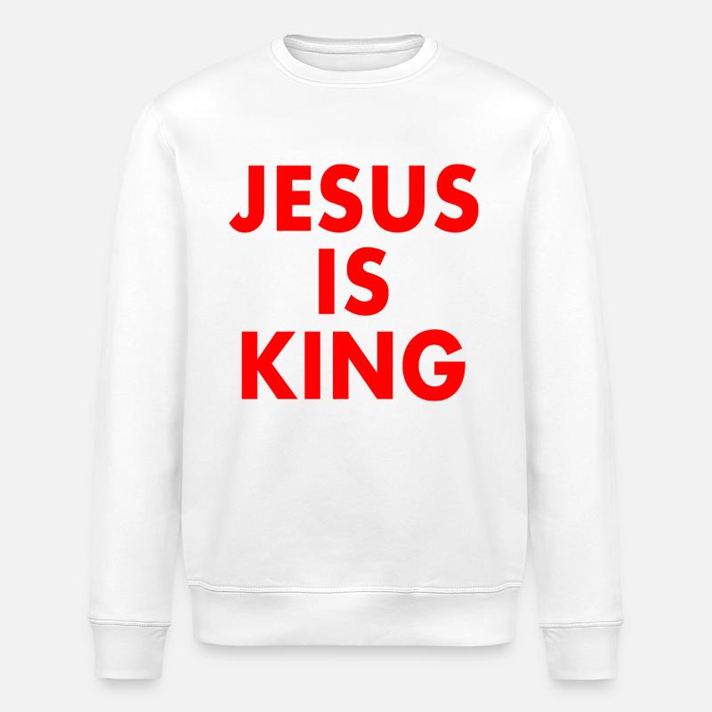 Jesus is king - Stanley/Stella Unisex Bio-Sweatshirt ROLLER - Weiß