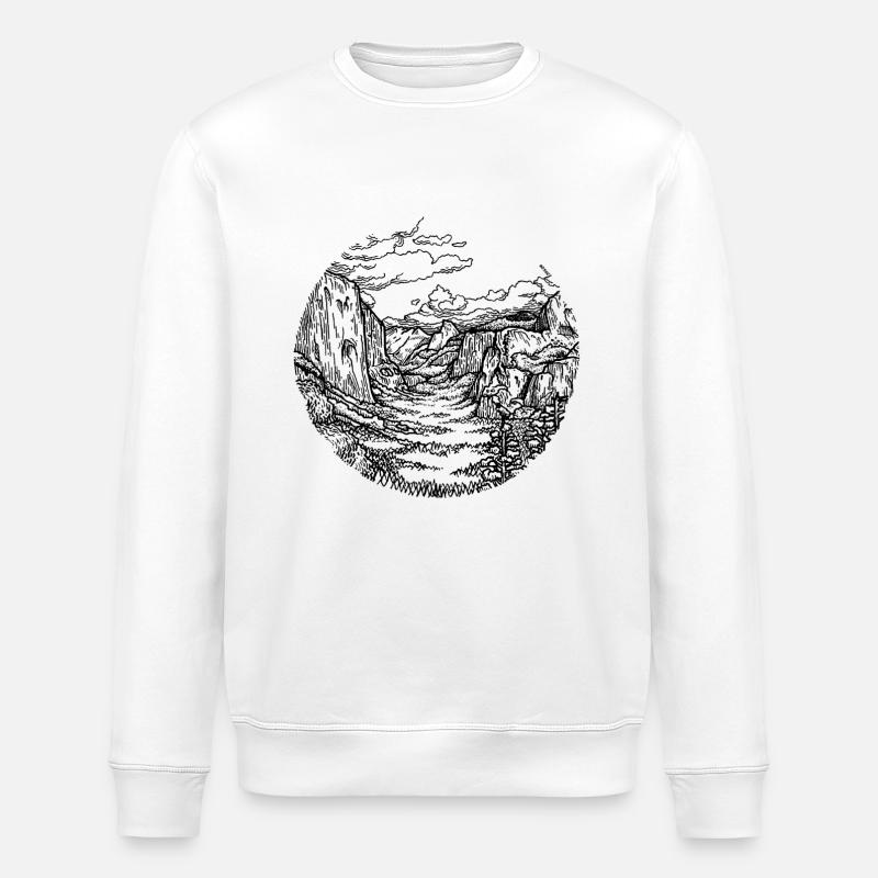 Yosemite landscape - Sweat bio ROLLER Stanley/Stella Unisexe - blanc