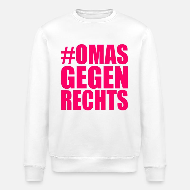 Grannies against the right - Stanley/Stella ROLLER Unisex Organic Sweatshirt - white