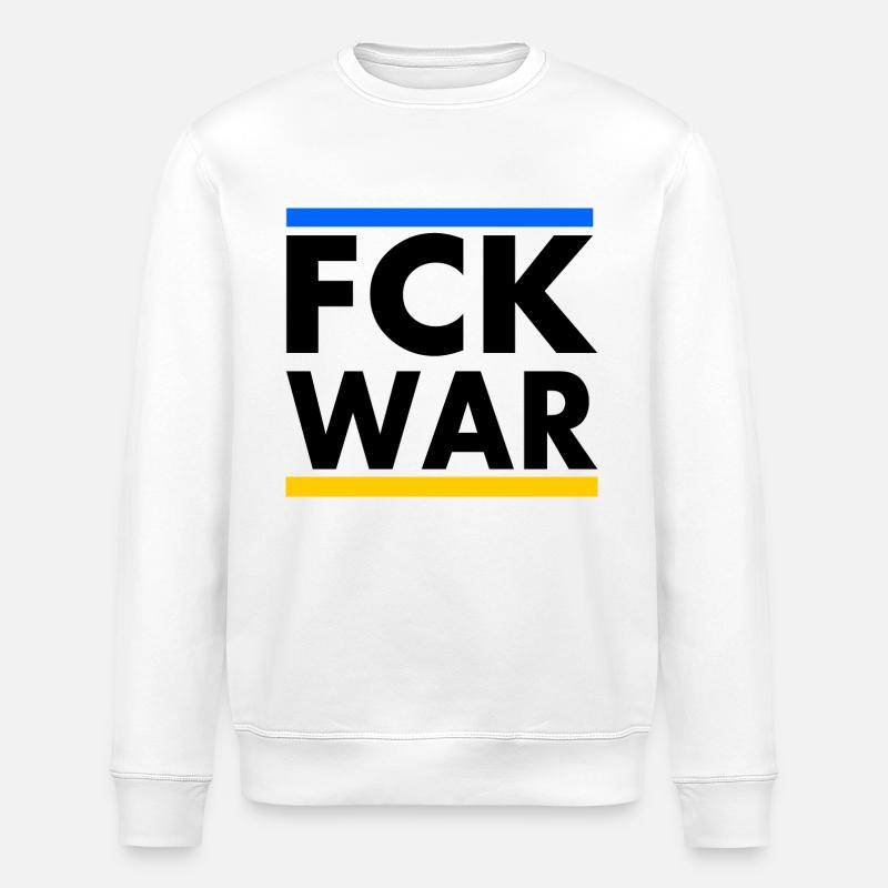 Fck war - Stanley/Stella Unisex Bio-Sweatshirt ROLLER - Weiß