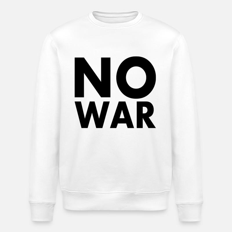 No war - Sweat bio ROLLER Stanley/Stella Unisexe - blanc