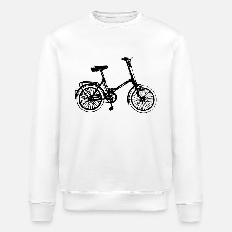 DDR Klapprad Klappfahrrad - Stanley/Stella Unisex Bio-Sweatshirt ROLLER - Weiß