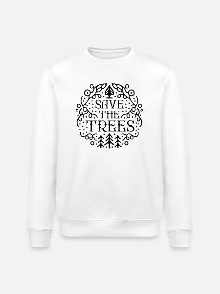 Save the trees - Stanley/Stella ROLLER Unisex Organic Sweatshirt - white