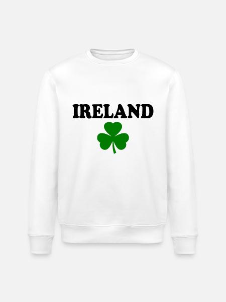 Trèfle d’Irlande - Sweat bio ROLLER Stanley/Stella Unisexe - blanc