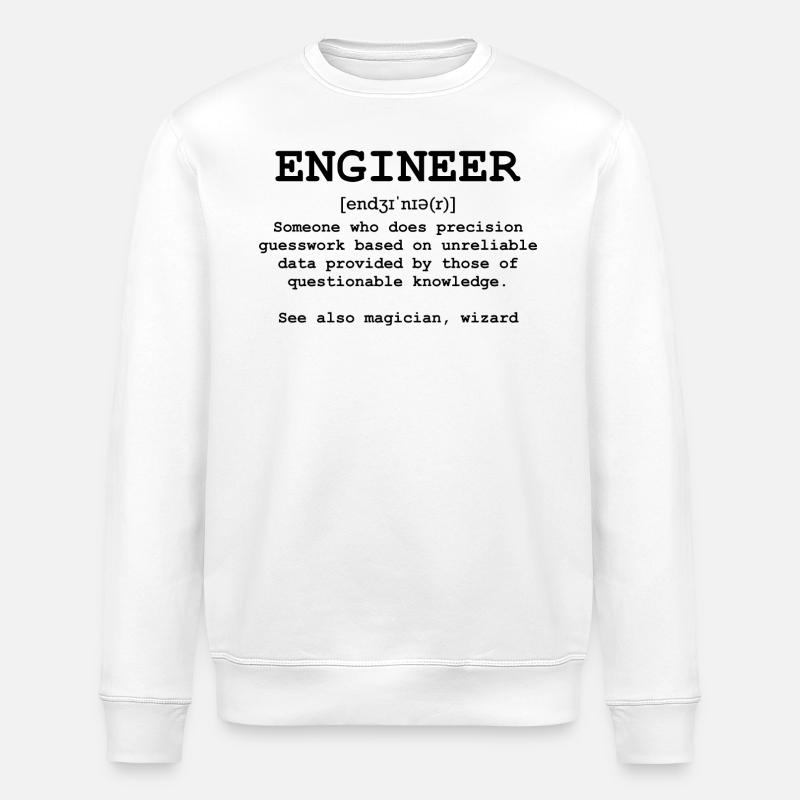 Engineer - Stanley/Stella ROLLER Unisex Organic Sweatshirt - white