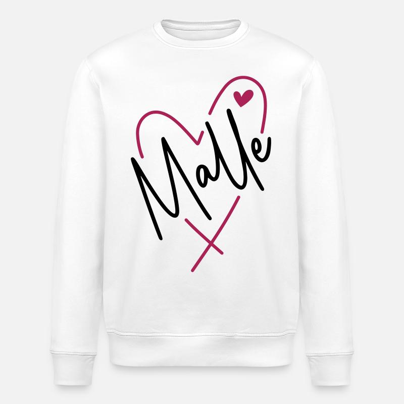 Malle Herz - Stanley/Stella Unisex Bio-Sweatshirt ROLLER - Weiß