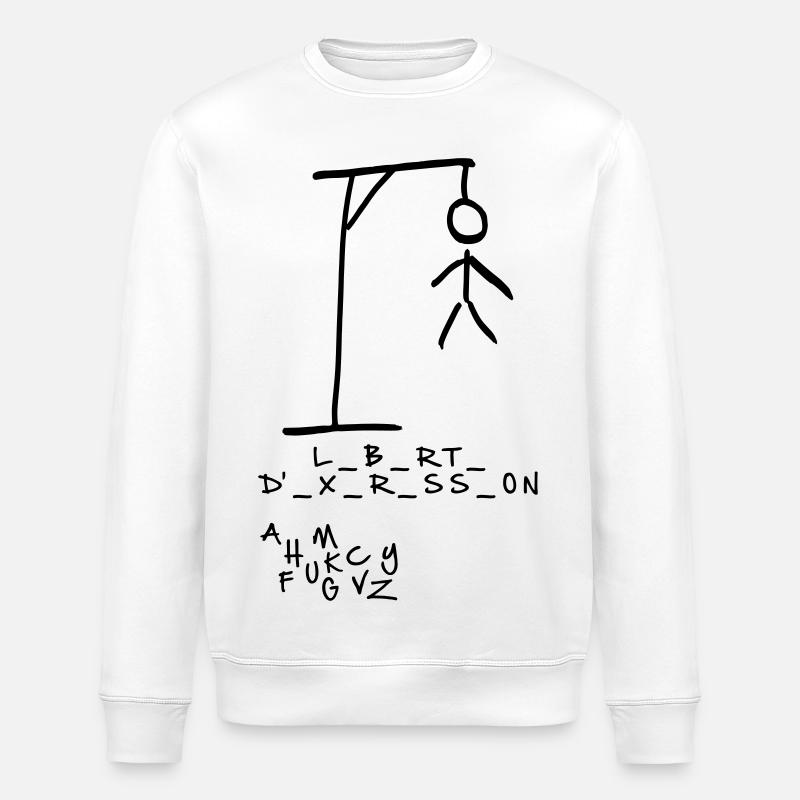 Pendu - Liberté d'expression - Sweat bio ROLLER Stanley/Stella Unisexe - blanc